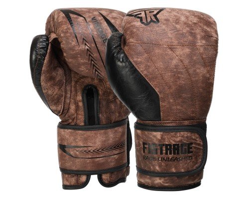 Перчатки боксерские кожаные FISTRAGE VL-6458 (размер 10-14oz, коричневый)