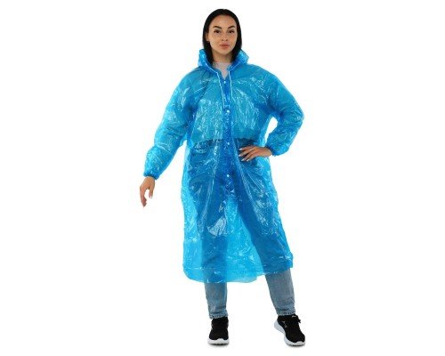 Дождевик для взрослых на кнопках многоразовый SP-Sport TY-3433 (PE, 100г, цвета в ассортименте)