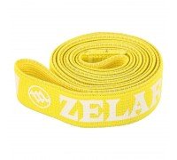 Резинка тканевая для упражнений лента сопротивления LOOP BANDS Zelart FI-1970-M (полиэстер, латекс, размер 2080х45мм, жесткость M, желтый)