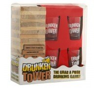 Дженга пьяная башня настольная игра SP-Sport Drunken Tower Jenga GB076-1B (деревянные блоки-60шт, стеклянные стопки-4шт)