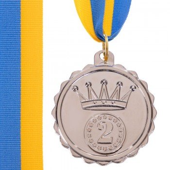Медаль спортивная с лентой SP-Sport KING ø5см C-3178 (металл, 25g, 1-золото, 2-серебро, 3-бронза)