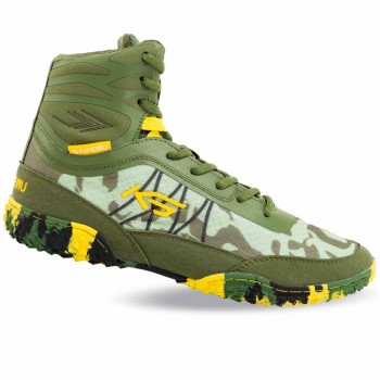 Борцовки Wrestling SAIFEINU 240781L-3 размер 40-45 (верх-PU, PL, низ-PU, зеленый)