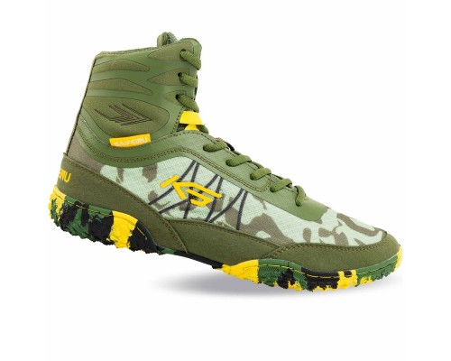 Борцовки Wrestling SAIFEINU 240781L-3 размер 40-45 (верх-PU, PL, низ-PU, зеленый)