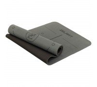 Коврик для йоги и фитнеса TPE двухслойный 6мм Zelart FI-2579 (MD9038) (TPE, размер 183x61x0,6см, серый)