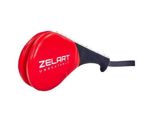 Ракетка хлопушка для тхэквондо двойная PU 1штука Zelart BO-5489 (PVC, наполнитель-пенополиуретан, цвета в ассортименте)