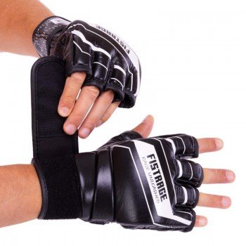 Перчатки для смешанных единоборств MMA кожаные FISTRAGE VL-4296 (р-р S-XL, цвета в ассортименте)