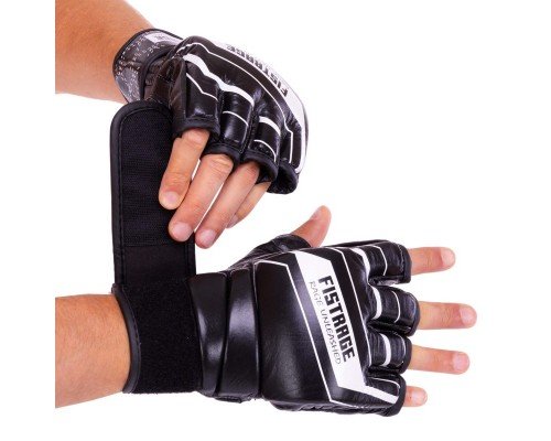 Перчатки для смешанных единоборств MMA кожаные FISTRAGE VL-4296 (р-р S-XL, цвета в ассортименте)