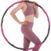 Обруч складной мягкий Хула Хуп Hula Hoop SP-Sport BY-018 8 секций двухцветный Малиновый-серый