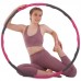 Обруч складной мягкий Хула Хуп Hula Hoop SP-Sport BY-018 8 секций двухцветный Малиновый-серый