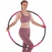 Обруч складной мягкий Хула Хуп Hula Hoop SP-Sport BY-018 8 секций двухцветный Малиновый-серый