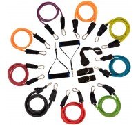 Эспандер Resistance Band многофункциональный 9 жгутов Zelart DT-1002 (9 эсп, креп.на дверь, 2 рукоят,2 лямки)
