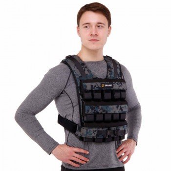 Жилет утяжелитель с регулируемым весом Zelart WEIGTH VEST TA-7817-30 1-30кг (кордура, наполнитель-металлические бруски, камуфляж)
