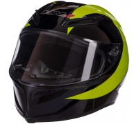 Мотошлем интеграл (full face) SP-Sport H722-2 L-XL черный-серый матовый Черный-салатовый