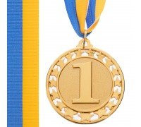 Медаль спортивная с лентой SP-Sport STROKE ø6,5см C-4330 (металл, ø6,5см, 44g золото, серебро, бронза)