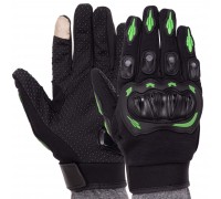 Мотоперчатки SP-Sport PM-12 M-XXL Черный-зеленый