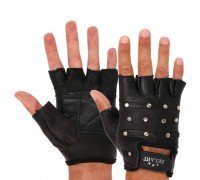 Перчатки спортивные кожаные Zelart WorkOut ZB-01049 размер L-XXL черный