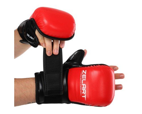 Перчатки Крабы спаринговые для MMA PU Zelart BO-4612 (р-р S-XL, цвета в ассортименте)
