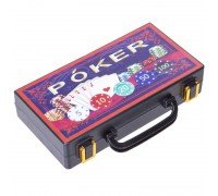 Набор для покера в пластиковом кейсе Poker game set Poker game set SP-Sport 100S-2A 100 фишек (100 фишек, с номиналом, 2 кол.карт,р-р 22,5x11,5x5см, 5