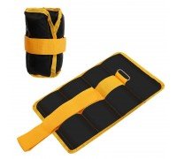 Утяжелители-манжеты для рук и ног Zelart UR ZA-2072-3 (2 x 1,5кг) (верх-полиэстер, наполнитель-песок, желтый)