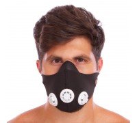 Маска тренировочная дыхательная для кроссфита Training Mask Zelart FI-5324 (3 клапана, неопрен, универсальный размер, черный)