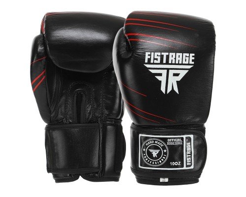 Перчатки боксерские на липучке кожаные FISTRAGE VL-6631 (размер 10-14oz, цвета в ассортименте)