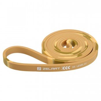 Резина петля для подтягиваний и тренировок лента силовая Zelart POWER BANDS FI-7695-1 (латекс, размер 2080x13x4,5мм, жесткость XS, хаки-камуфляж)