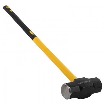 Кувалда стальная молот для кроссфита GYM HAMMER Zelart TA-9635-18LB 18LB (8,2кг) (сталь, полипропилен, TPR, размер 88х21см, черный-желтый)
