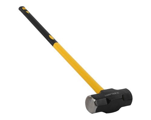 Кувалда стальная молот для кроссфита GYM HAMMER Zelart TA-9635-18LB 18LB (8,2кг) (сталь, полипропилен, TPR, размер 88х21см, черный-желтый)
