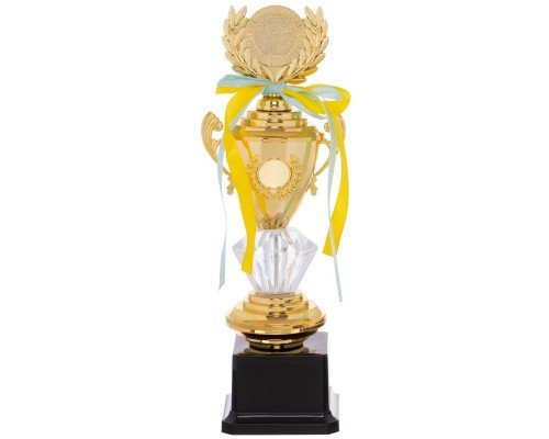 Кубок спортивный наградной SP-Sport Hit CRYSTAL K91 (пластик, h-26,5см, b-9см, d-6см, цвета в ассортименте)