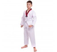 Добок кимоно для тхэквондо белый SP-Sport CO-012 (хлопок 35%, полиэстер 65%-плотность 240г на м2, размер 5-8, рост-150-180см, белый)