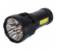 Фонарик ручной светодиодный X-BALOG BL-S11 (пластик, 8 LED, COB, USB-вход, р-р 14,2х7см, черный)
