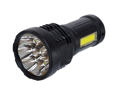 Фонарик ручной светодиодный X-BALOG BL-S11 (пластик, 8 LED, COB, USB-вход, р-р 14,2х7см, черный)