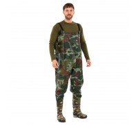 Рыбацкий полукомбинезон Вейдерсы (заброды) SP-Sport TY-145 (PVC, р-р 39-46, камуфляж Woodland)