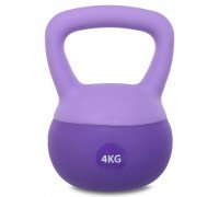 Гиря мягкая SP-Sport SOFT KETTLEBELL FI-0122-4 4кг (верх-PVC+TPR, наполнитель-песок, цвета в ассортименте)