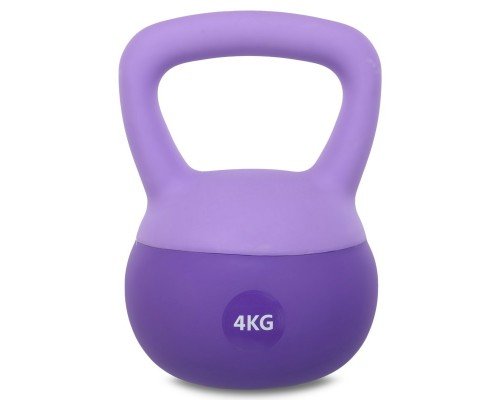 Гиря мягкая SP-Sport SOFT KETTLEBELL FI-0122-4 4кг (верх-PVC+TPR, наполнитель-песок, цвета в ассортименте)