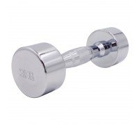 Гантель цельная стальная хромированная 1штука Zelart SC-8017-3 (1x3кг) (1шт, металл хромированный)
