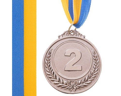 Медаль спортивная с лентой SP-Sport FAME ø6,5см C-3968 (металл, ø6,5см, 35g золото, серебро, бронза)