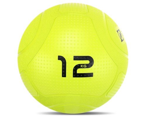 Слэмбол мяч набивной для кроссфита и фитнеса Slam Ball Mdbuddy FI-1774-12 12кг (резина, наполнитель песок, салатовый) MD12133
