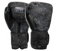 Перчатки боксерские кожаные FISTRAGE VL-6465 (размер 10-14oz, темно-синий)