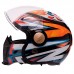 Мотошлем Трансформер QKE M-7782 M-XL черный-оранжевый-белый Черный-оранжевый-белый