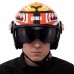 Мотошлем Трансформер QKE M-7782 M-XL черный-оранжевый-белый Черный-оранжевый-белый