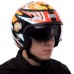 Мотошлем Трансформер QKE M-7782 M-XL черный-оранжевый-белый Черный-оранжевый-белый