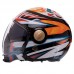 Мотошлем Трансформер QKE M-7782 M-XL черный-оранжевый-белый Черный-оранжевый-белый