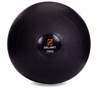 Слэмбол мяч набивной для кроссфита и фитнеса Slam Ball Zelart FI-2672-12 12кг (MD1241-12) (PVC, d-29,3см, черный)