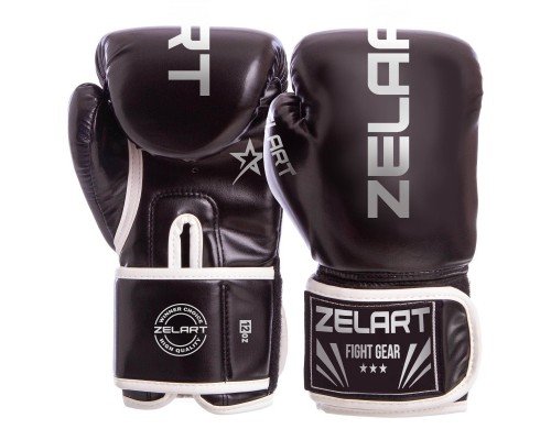 Перчатки боксерские на липучке PU Zelart BO-3987 (размер 8-12oz, цвета в ассортименте)