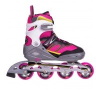 Роликовые коньки раздвижные Zelart Z-1501 (30-41) (PL, PVC, колесо PU, цвета в ассортименте)