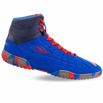 Борцовки Wrestling SAIFEINU 240780L-3 размер 40-45 (верх-PU, PL, низ-PU, синий)