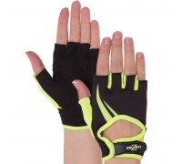 Перчатки для фитнеса и тренировок женские ZELART SB-161731 (PL, PVC,открытые пальцы, р-р XS-M, цвета в ассортименте)