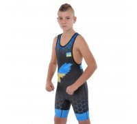 Трико для борьбы детское UKRAINE SP-Sport JY-6605 (бифлекс, рост 128-162см, цвета в ассортименте)