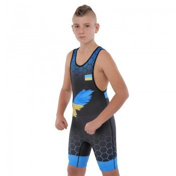 Трико для борьбы детское UKRAINE SP-Sport JY-6605 (бифлекс, рост 128-162см, цвета в ассортименте)